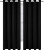 Blackout Curtains 52 x 90 Inch Long Black Curtains Set of 2 Panels Room - Image 2