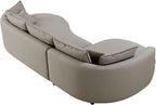 125'' Leather Curved Sofa Couch Sectional Sofa Couch - Image 8