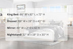 First of a Kind Dior Two Tone Luxury 4 Piece King Bedroom Set - Image 5