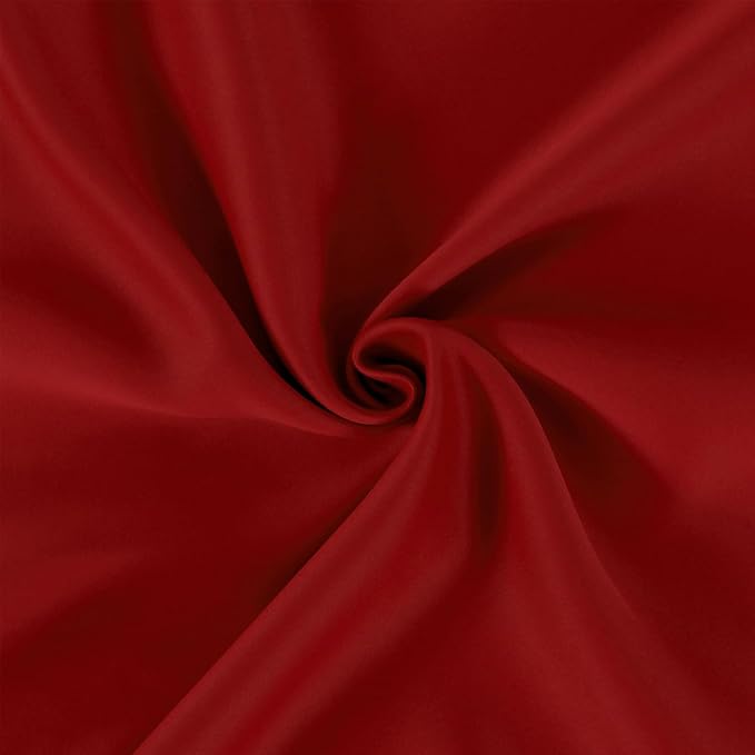 Red Blackout Curtains 66 x 63 Inch Length/Set of 2 Curtain Panels/Thermal - Image 5