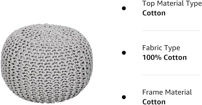 REDEARTH · Round Boho Pouf Ottoman - Image 8