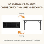 TEMI Long Computer Desk Folding Table - Image 4