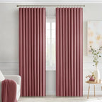 MIULEE Dusty Rose Back Tab Blackout Curtains 52x84 Inch Length 2 Panels Set | - Image 9