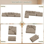 Sectional Cloud Couch for Living Room, Modular Floor Deep-Seat Sofa, Big Comfy - Image 6