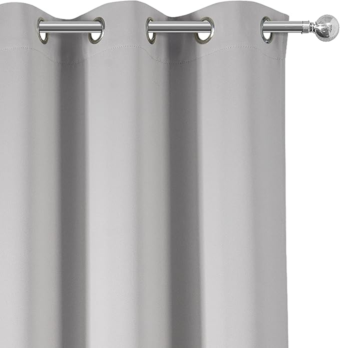Light Grey Blackout Curtains 34 x 54 Inch Length/Set of 2 Curtain - Image 7