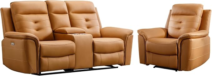 ANJ 2-Piece PU Leather Recliner Sofa Set - Image 8