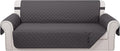 Reversible 4 Seater Sofa Cover 91" Large, Dark Grey | Couch Cover Furniture by LuxshareHome