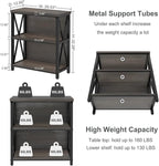 FATORRI Rustic Small Bookshelf for Small Space, Industrial Short Wood Bookcase - Image 2