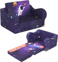 MOMCAYWEX Kids Sofa, 2-in-1 Flip-Out Foam Couch, Foldable Soft Play Lounge Chair by MOMCAYWEX
