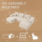 105" Convertible Sectional Couch - Image 2
