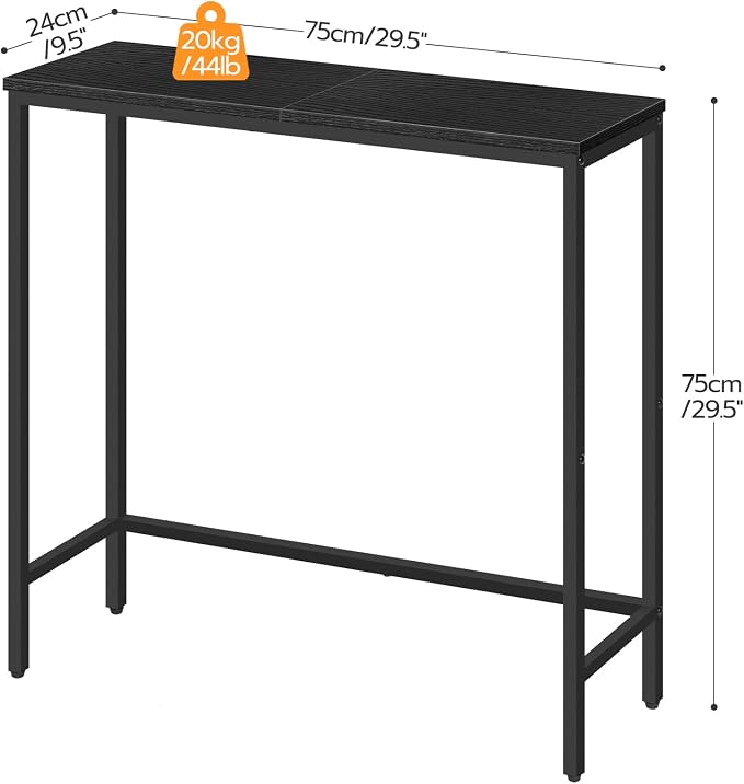 HOOBRO 2 Pack Narrow Console Table, 29.5" Small Entryway Table, Thin Long Sofa - Image 3