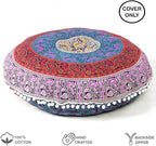 Mandala Floor Pillow Cover Meditation Cushion Seating Throw Hippie Round - Image 2