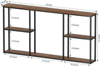 WOHOMO Console Table, 3-Tier Small Entryway Tables, Narrow Sofa Table - Image 2