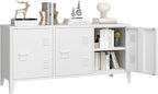 MIOCASA TV Stand 3 Door Metal Storage Locker Cabinet by MIOCASA
