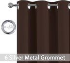 Yakamok Room Darkening Curtains 42x84 inch Long Chocolate Brown-Living Room | 2 - Image 2