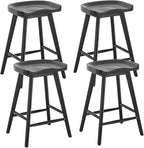 LukeAlon 24.25" Classic Counter Height Wood Barstools Set of 6 Wooden Ergonomic - Image 7