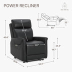 KISLOT Leather Recliner Chair for Adults Wall Hugger RV Recliner - Image 3