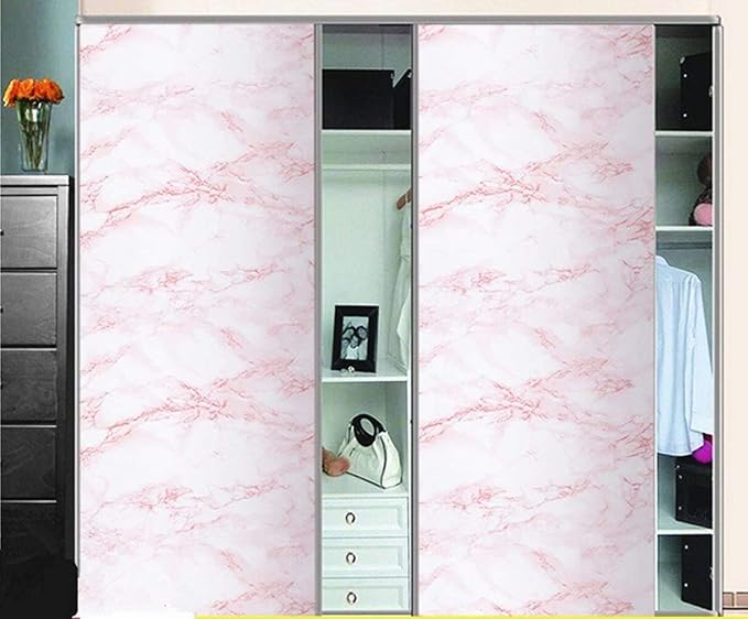 practicalWs 15.7 in x 236.2 in Self-Adhesive White Pink Marble Removable - Image 4