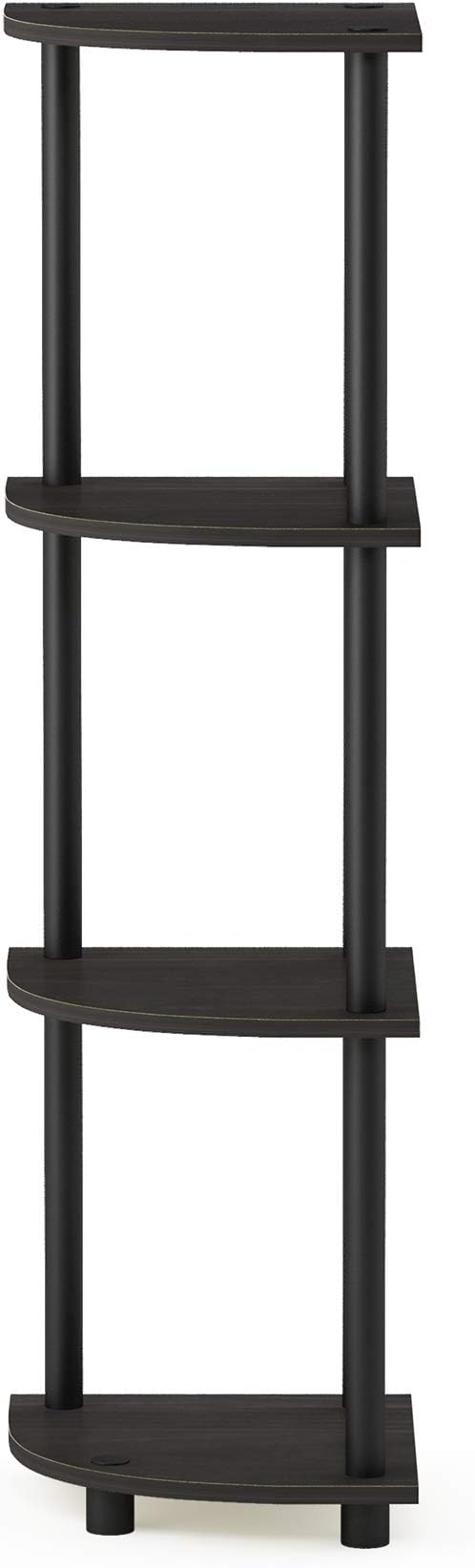 Furinno TURN-N-TUBE Corner Shelf, 4-Tier Corner Bookshelf, Display Storage - Image 7