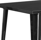 Flash Furniture Nolan Commercial Grade 31.5" Square Black Metal Indoor-Outdoor - Image 5