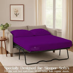 Sleeper Sofa Bed Sheet, 100% Cotton 400 Thread Count, 4 Piece Set, Deep Pocket - Image 3