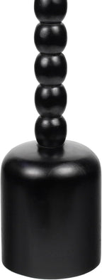 JONATHAN Y Turner 24.5" Black Mango Wood Round Drink Table, Tall Pedestal - Image 5