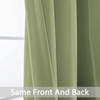 Yakamok Room Darkening Curtains 52x96 inch Length Sage Green-Living Room | 2 - Image 6