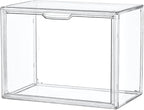 Clear Acrylic Display Case, Stackable Plastic Storage Bins by LXLXXL
