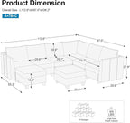 Belffin Modular Sectional Sofa U Shaped Couch - Image 2