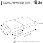 Easy-Going Stretch 2 Pieces Loveseat Couch Cushion Cover - Image 3