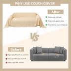 DREAMINGO Chenille Sofa Cover Washable Pet Couch Protector Cover Textured Couch - Image 5