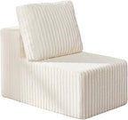 Single Sofa 1 Seat Couch with Deep Seat Memory Foam Cloud Chair with Pillows - Image 8