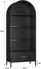 VEXPOR 73" Tall Arched Bookcase - Image 2