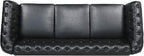 LEVNARY Chesterfield Sofa, Classic Tufted Upholstered Leather Couch, Modern 3 - Image 3