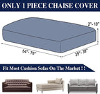 LA MEACK Couch Cushion Cover for Chaise Lounge & Sofa - Image 6