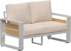 Aoxun Aluminum Outdoor Patio Furniture Set, 2 Seats Metal Sectional Patio by Aoxun