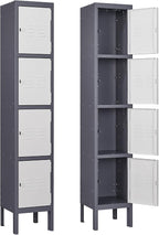 Metal Locker with 5 Doors, 5 Tier Locker Steel Employees Lockers, Tall Steel by Anxxsu