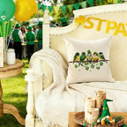 RABUSOFA St.Patricks Day Pillow Covers 18x18 Inch, Birds Shamrock Decorations - Image 5