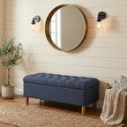 Homepop Home Decor | Tufted Ainsley Button Storage Ottoman Bench - Image 2