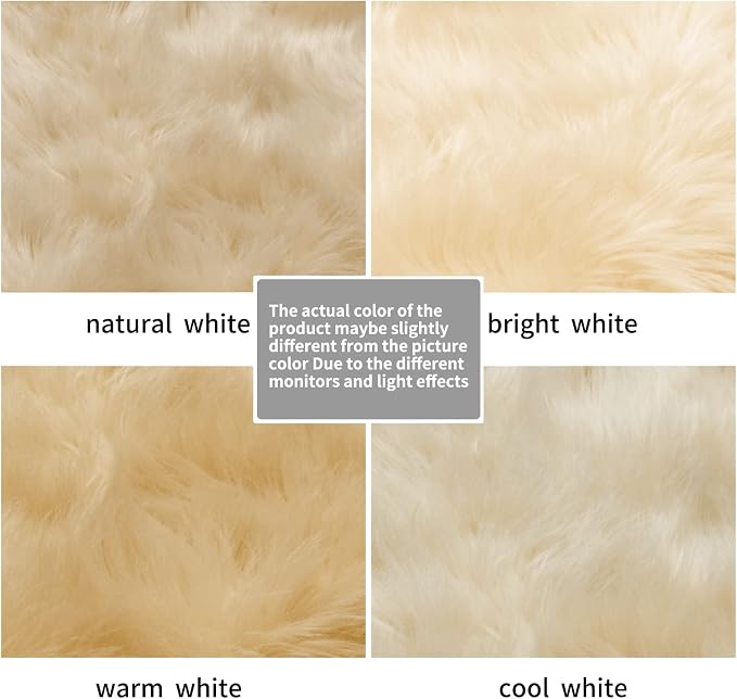 SERISSA 8x10 Fluffy Beige Faux Fur Area Rug - Image 5