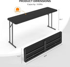 VINGLI 5 FT Narrow Folding Table, Home Work - Image 3