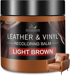 Leather Recoloring Balm and Scratch Repair Kit, Light Brown Leather Restorer by SHABEIBEI