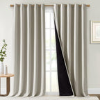 NICETOWN Natural 100% Blackout Curtains by NICETOWN