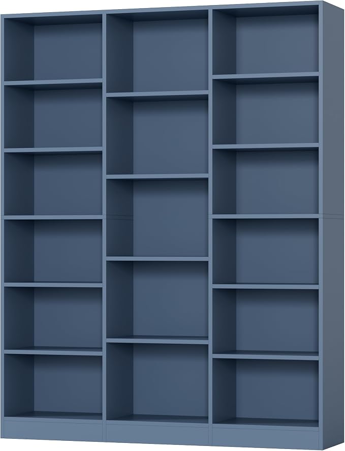 FACBOTALL Triple Wide Bookshelf, 6 Tier Large Bookshelf, Bookcase - Image 8