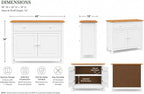 From the Tree Furniture 44" Wide White & Pine Top Solid Pine Shaker Sideboard - Image 2
