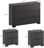 YANSNWO Modern Minimalist Dresser and Nightstand Sets 3 Piece Bedroom Set - Image 3