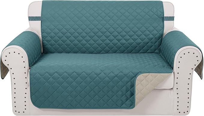 Reversible 45" Small Loveseat Sofa Covers, Friendly Furniture Protector by LuxshareHome