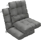 Outdoor Chair Cushions Set of 2, High Back Soft Seat Pad by zanwuhwyd