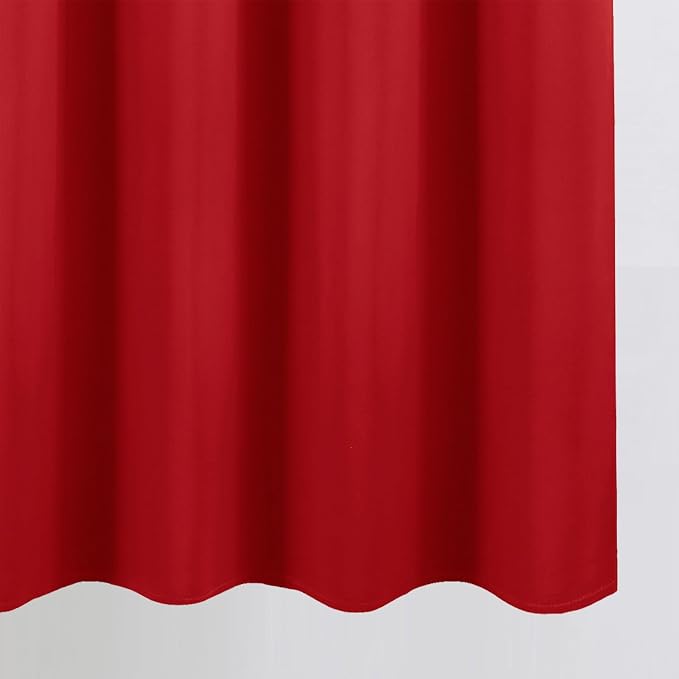 Blackout Curtains 66 x 72 Inch Long Bright Red Curtains Set of 2 Panels Room - Image 8