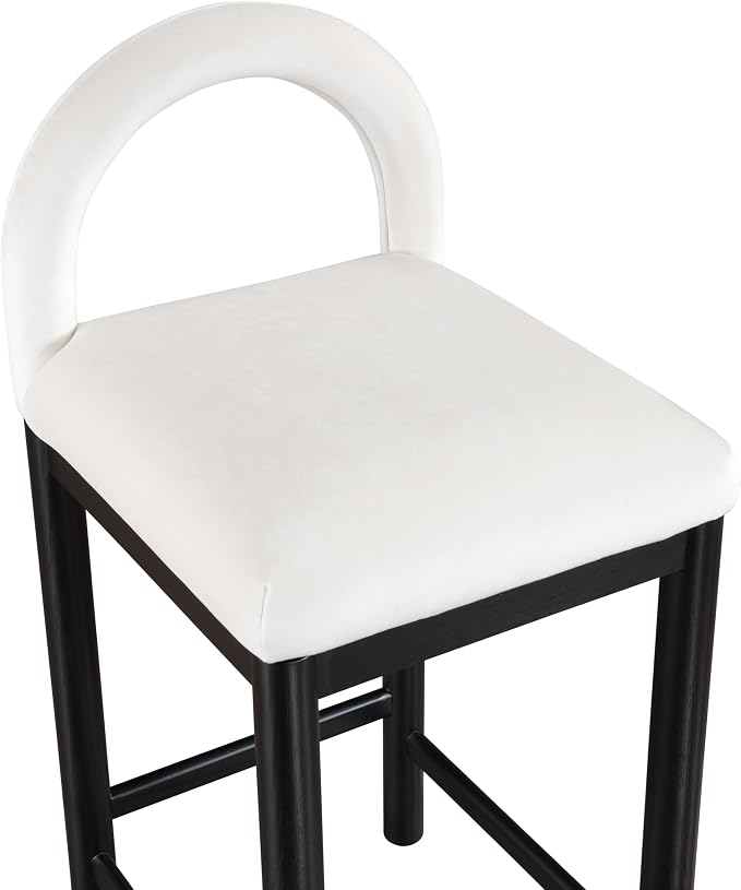 Meridian Furniture 11035Cream-C Conrad Collection Art Deco Counter Stool - Image 7